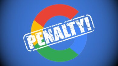 A Google logo showcasing Google's manual penalty