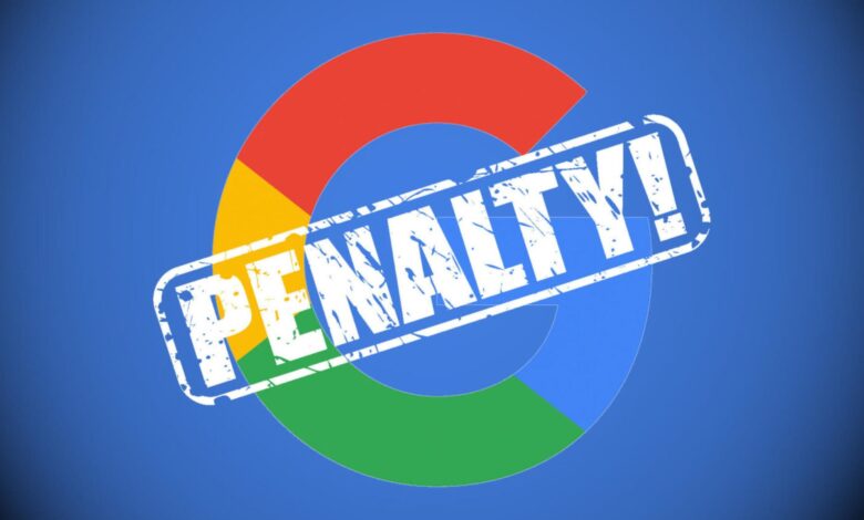 A Google logo showcasing Google's manual penalty