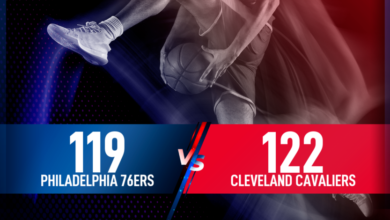 cleveland cavaliers vs 76ers match player stats