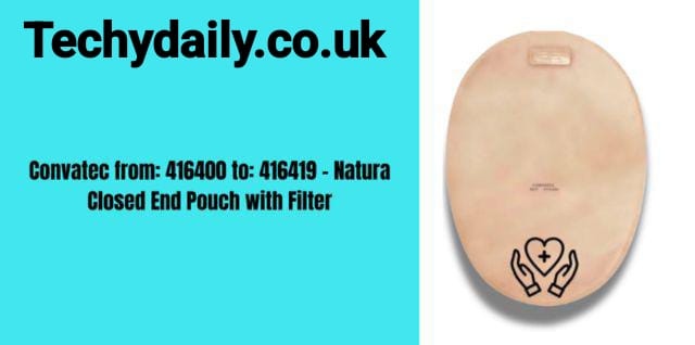 Convatec from: 416400 to: 416419 - natura closed end pouch with filter